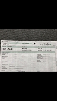 Audatex Audi A6 / S6 4B Datenblatt